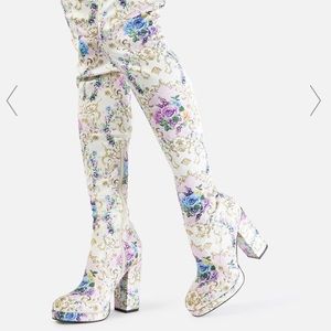 🦄 NWT Dolls Kill Sugar Thrillz Token of Love Thigh High Boots